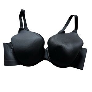 Cacique Bra Black 40C Lightly Lined Full Coverage Underwire Minimizer Neutral